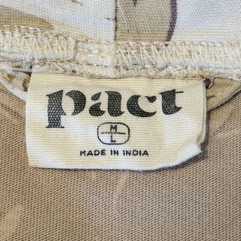 Pact Short Robe M/L Floral Tan Cream - Picture 11 of 12